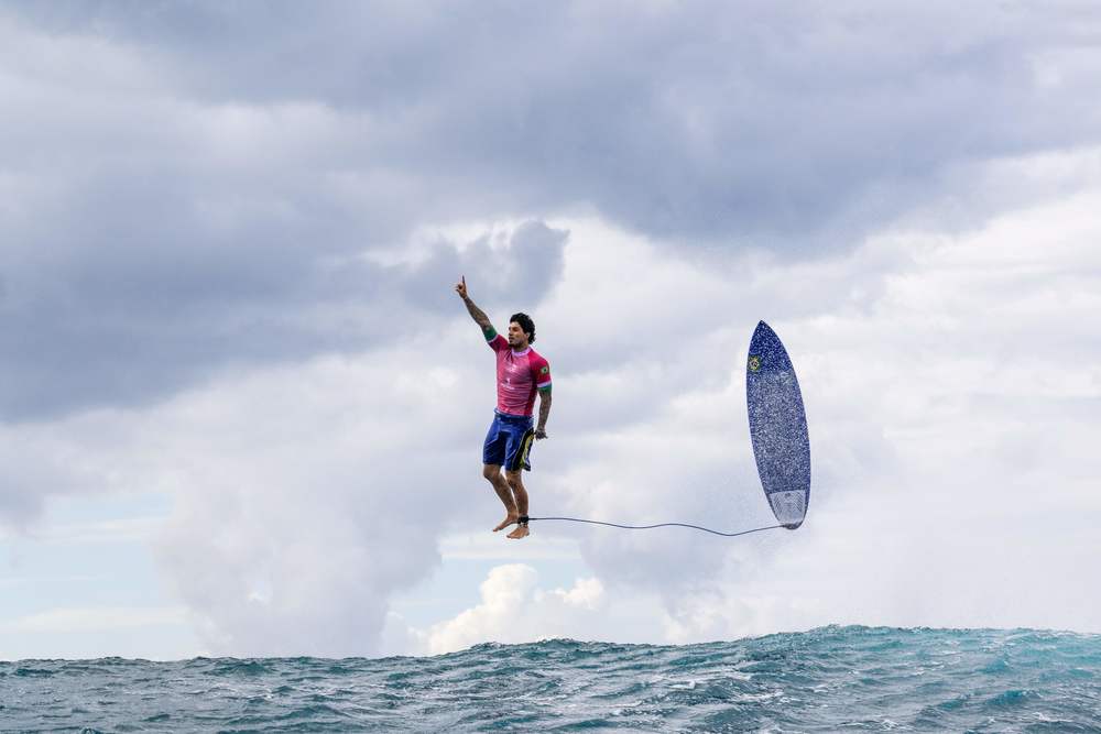 Gabriel Medina during the Paris 2024 Olympic Games © Jerome Brouillet | Agence France-Presse